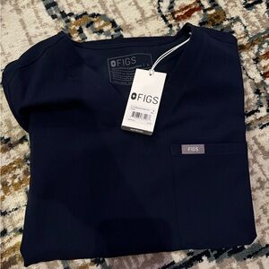 Figs navy scrub top